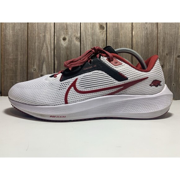 Nike Zoom Pegasus 40 Arkansas Razorbacks Mens Running Shoe Size 10.5 DZ5991-100 - Picture 4 of 9